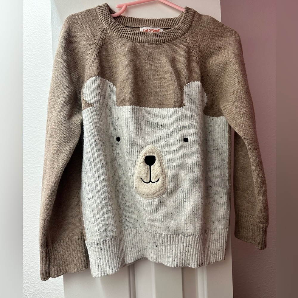 Brown and Cream Bear Sweater